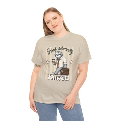 Professionally Unwell Retro Sloth Graphic Tee