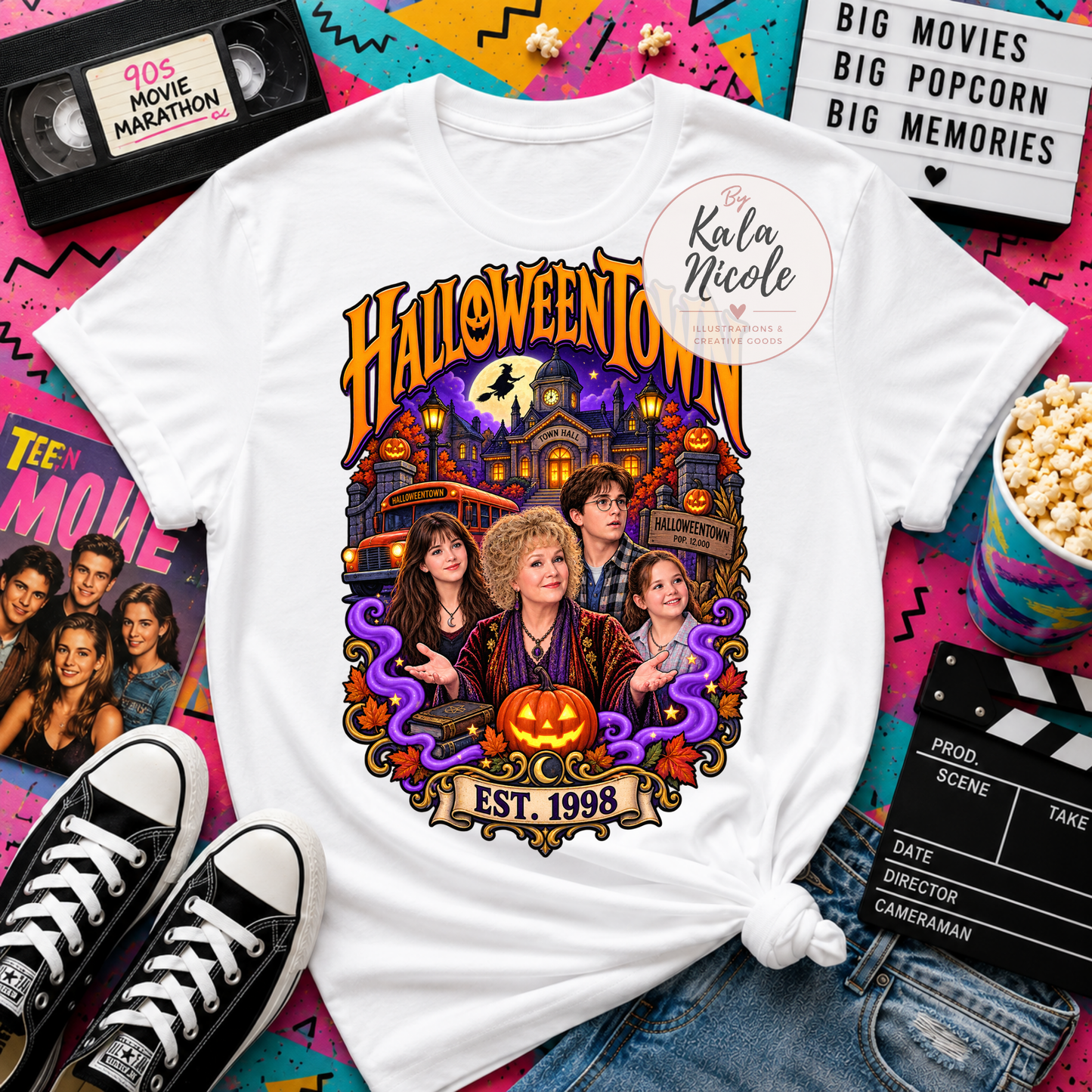 90s Movie Nostalgia PNG | Spooky Small Town