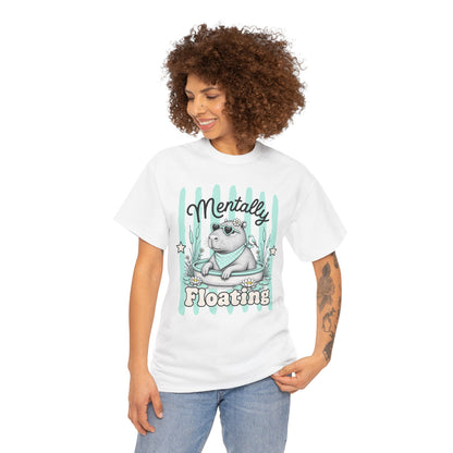 Mentally Floating Retro Capybara Graphic Tee