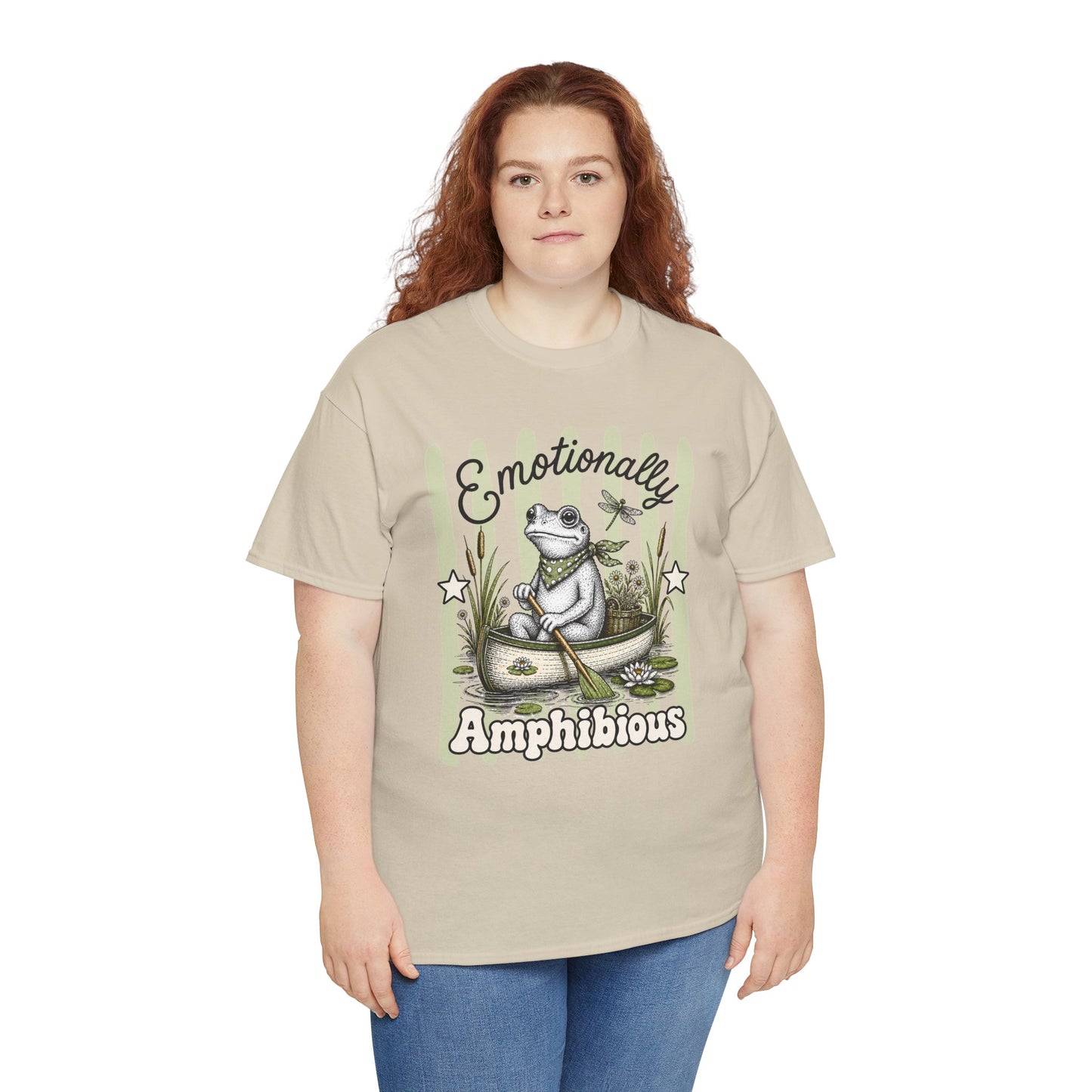 Emotionally Amphibious Retro Frog Graphic Tee