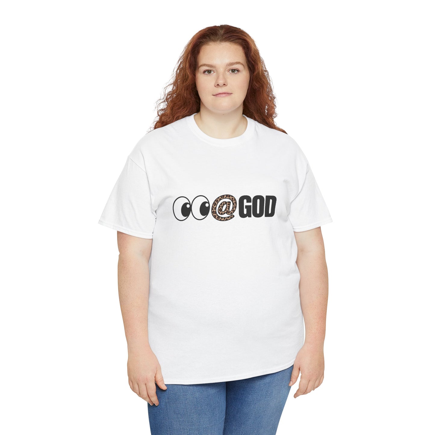 Look At God Leopard Print Graphic Tee