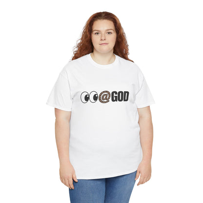 Look At God Leopard Print Graphic Tee