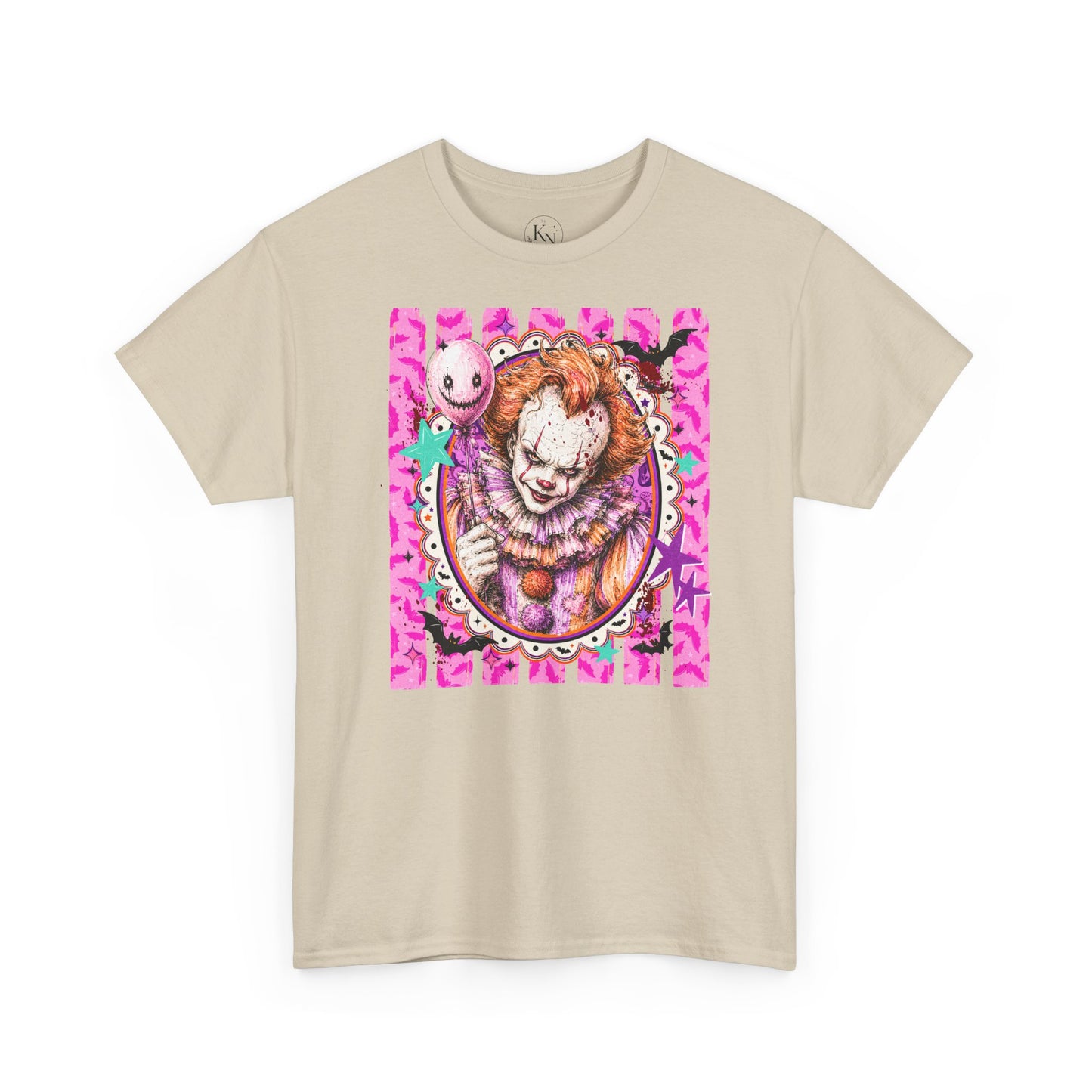 Pennywise Portrait Tee — Colorful Spooky Horror Shirt