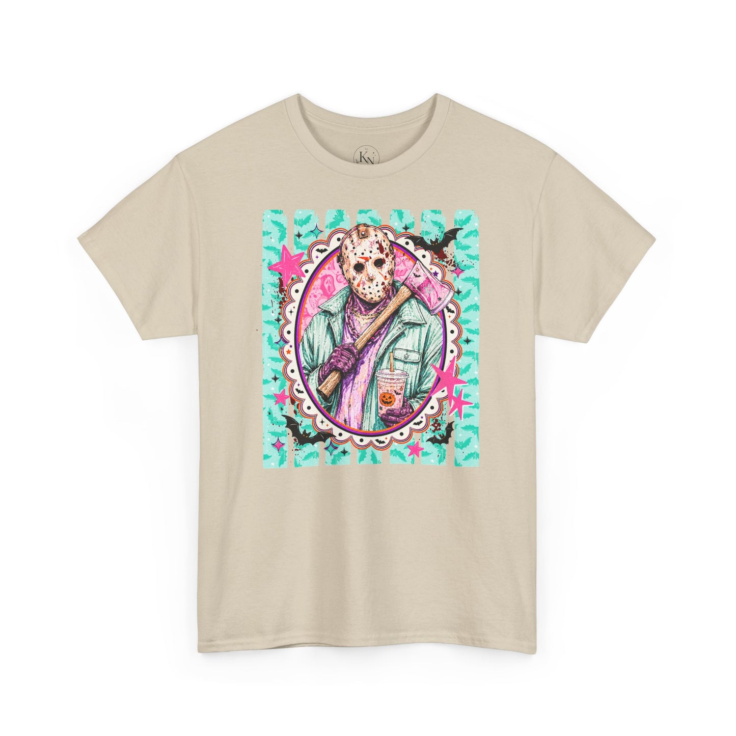 Jason Portrait Tee — Colorful Spooky Horror Shirt