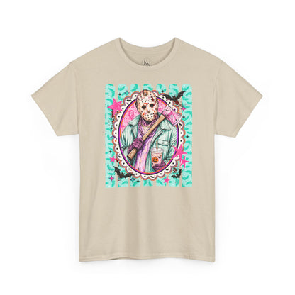 Jason Portrait Tee — Colorful Spooky Horror Shirt