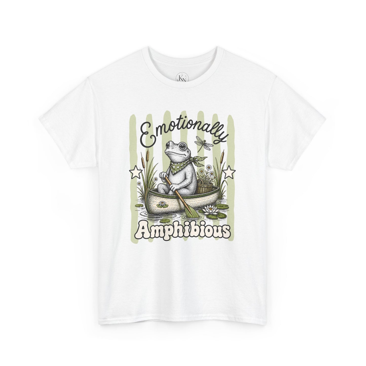 Emotionally Amphibious Retro Frog Graphic Tee