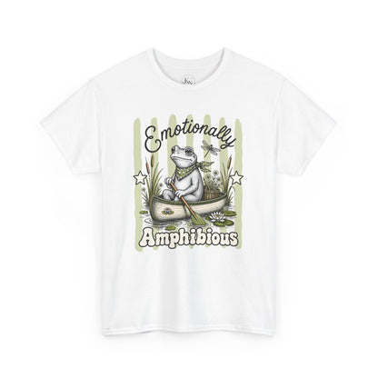 Emotionally Amphibious Retro Frog Graphic Tee