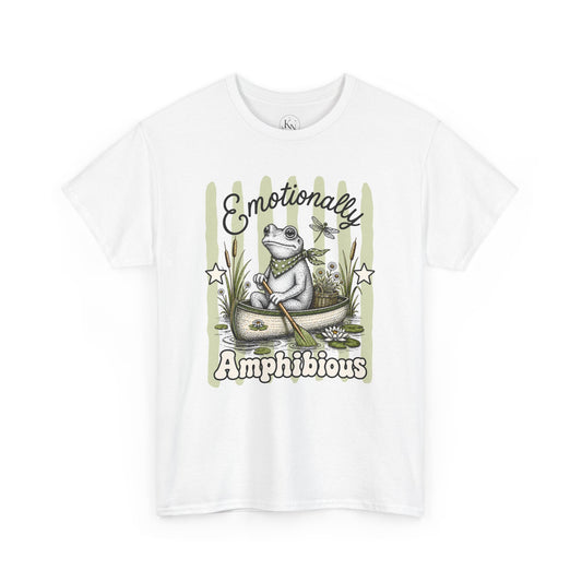 Emotionally Amphibious Retro Frog Graphic Tee