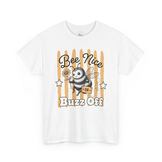 Bee Nice or Buzz Off Retro Bee Graphic Tee