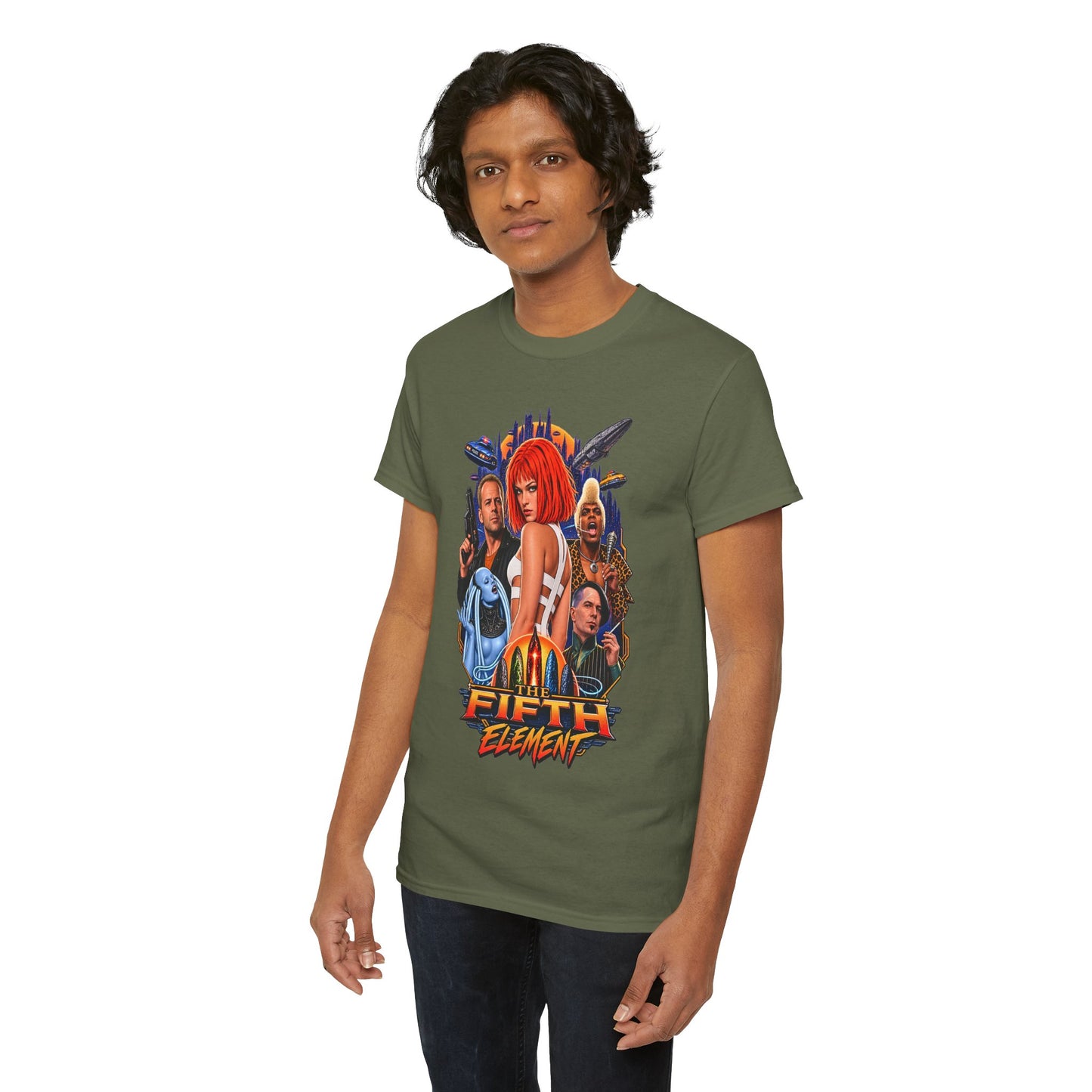 Retro Sci-Fi Character Collage Graphic Tee