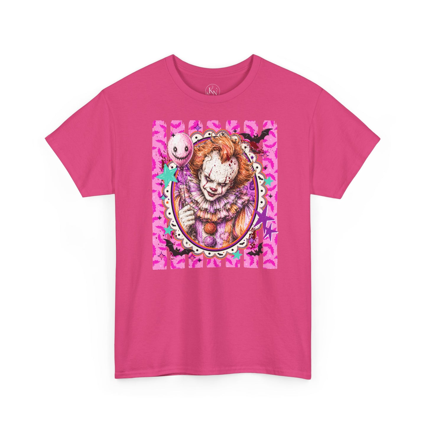 Pennywise Portrait Tee — Colorful Spooky Horror Shirt