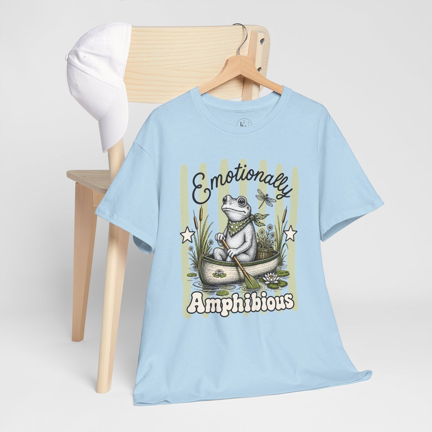Emotionally Amphibious Retro Frog Graphic Tee