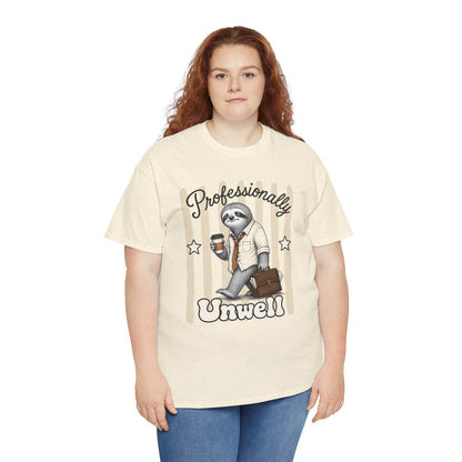 Professionally Unwell Retro Sloth Graphic Tee