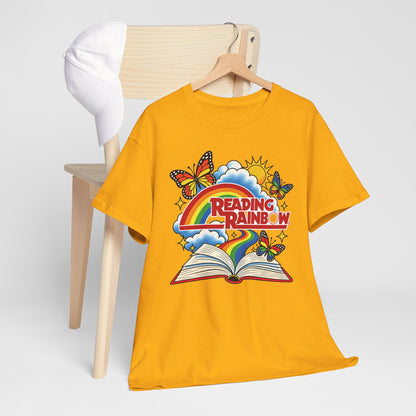 Rainbow & Butterflies Retro Book Graphic Tee