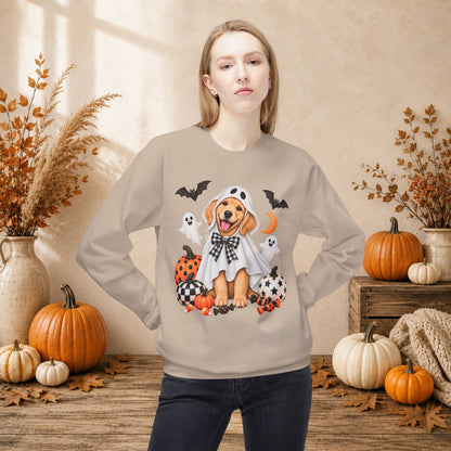 Golden Retriever Ghost Costume Sweatshirt