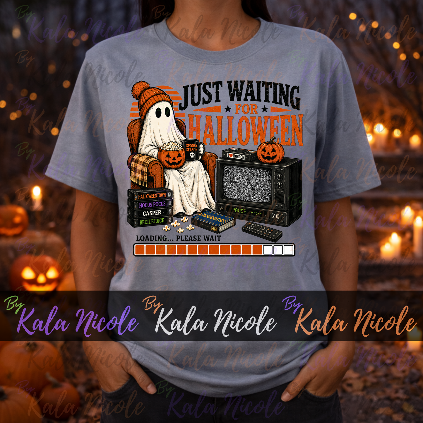 Just Waiting for Halloween Ghost PNG
