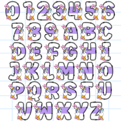 Mickey & Friends Alphabet PNG Bundle | ABC 123