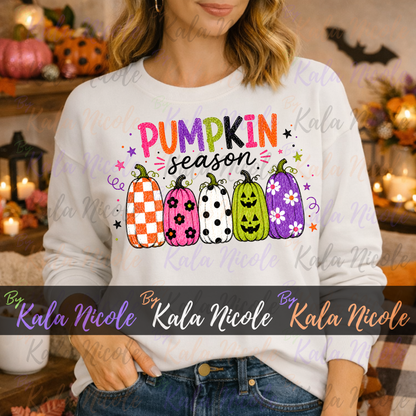 Pumpkin Season Doodle PNG Bundle | Trendy Fall PNG | Halloween Clipart (Digital Download)