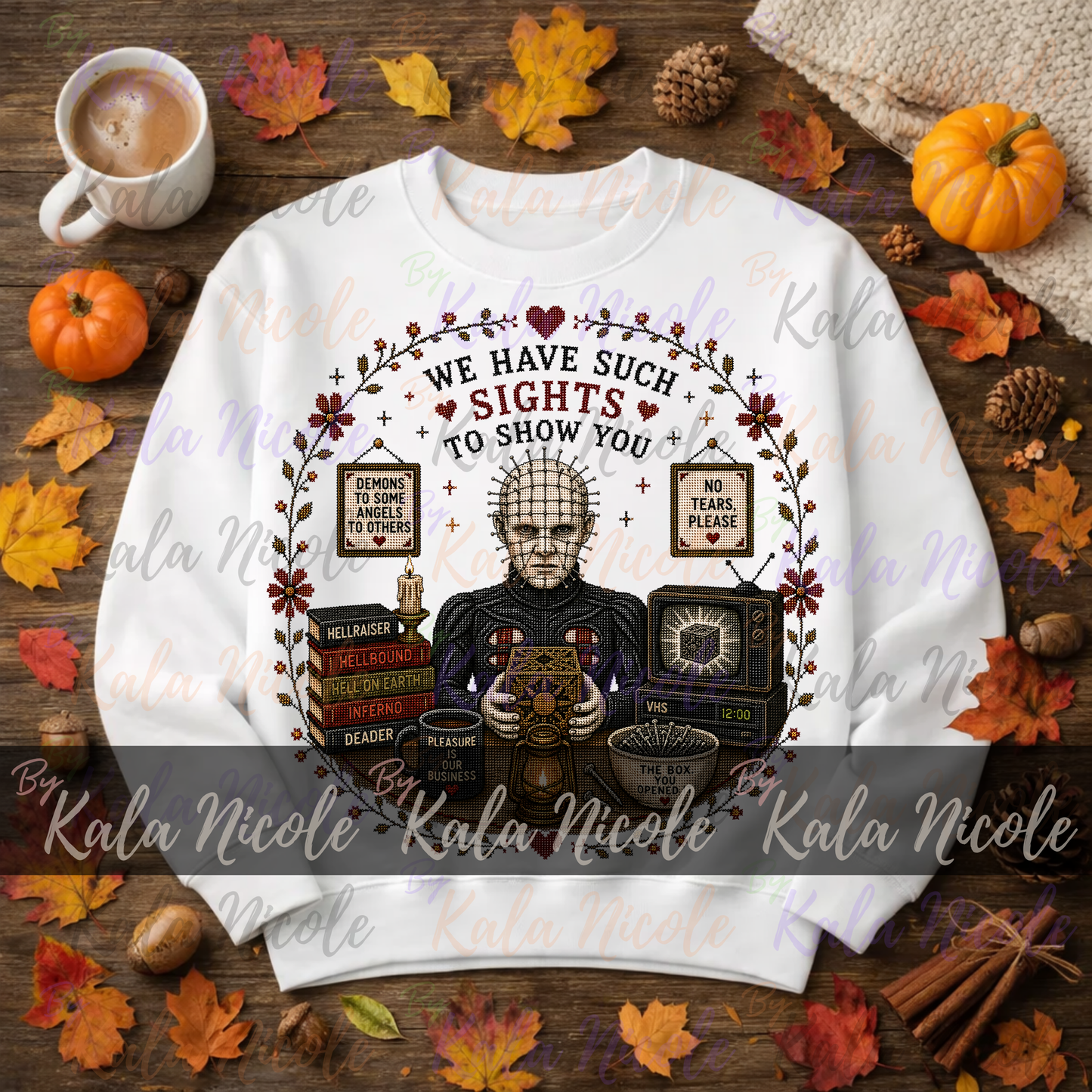 Horror Movie Cross-Stitch PNG | Pinhead