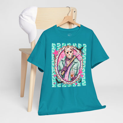 Jason Portrait Tee — Colorful Spooky Horror Shirt