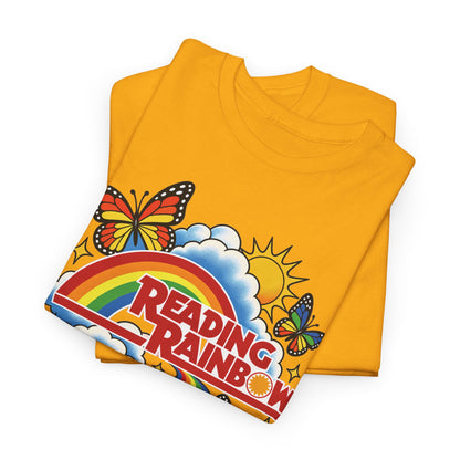 Rainbow & Butterflies Retro Book Graphic Tee