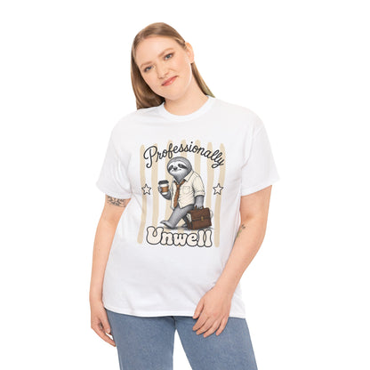 Professionally Unwell Retro Sloth Graphic Tee