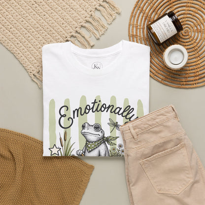Emotionally Amphibious Retro Frog Graphic Tee