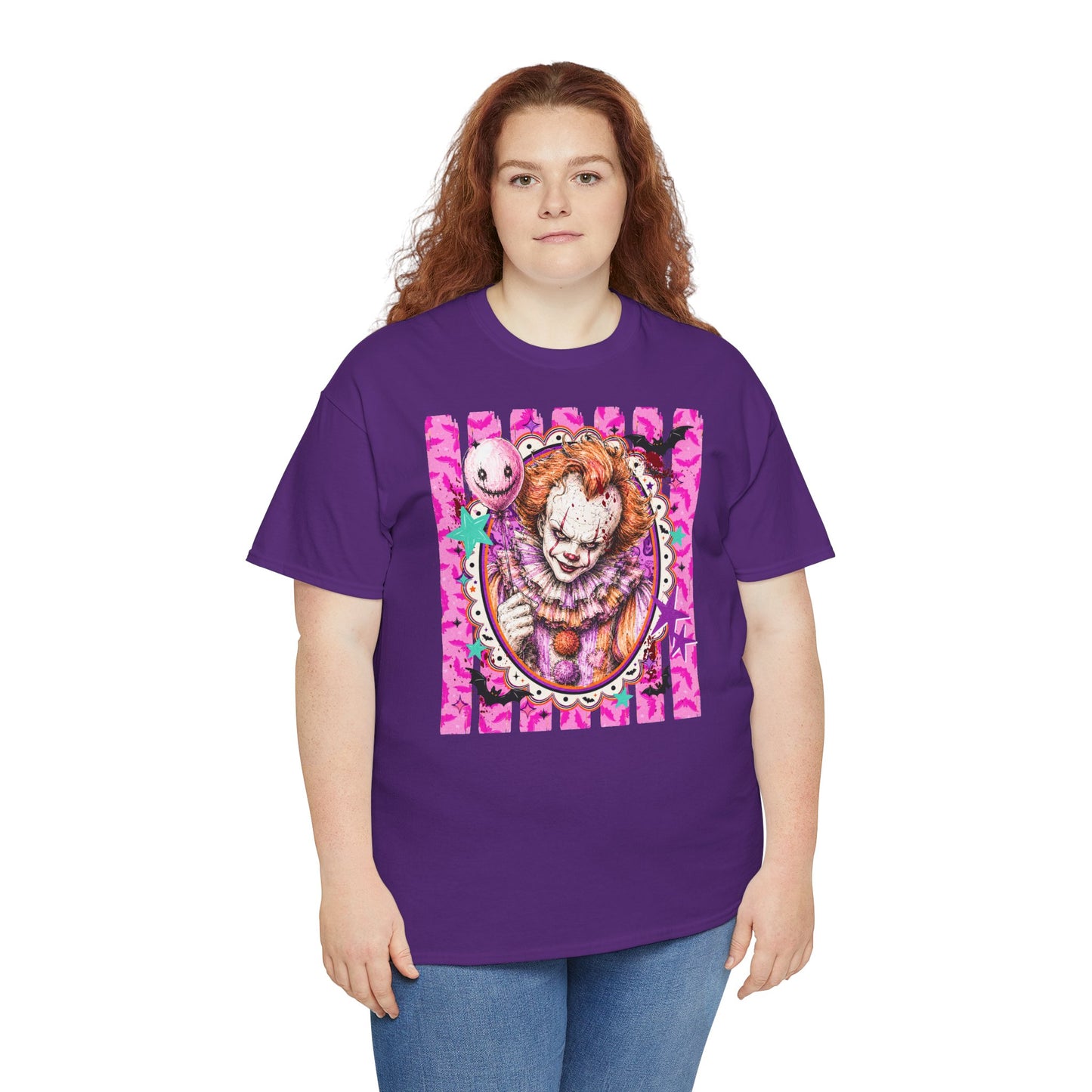 Pennywise Portrait Tee — Colorful Spooky Horror Shirt