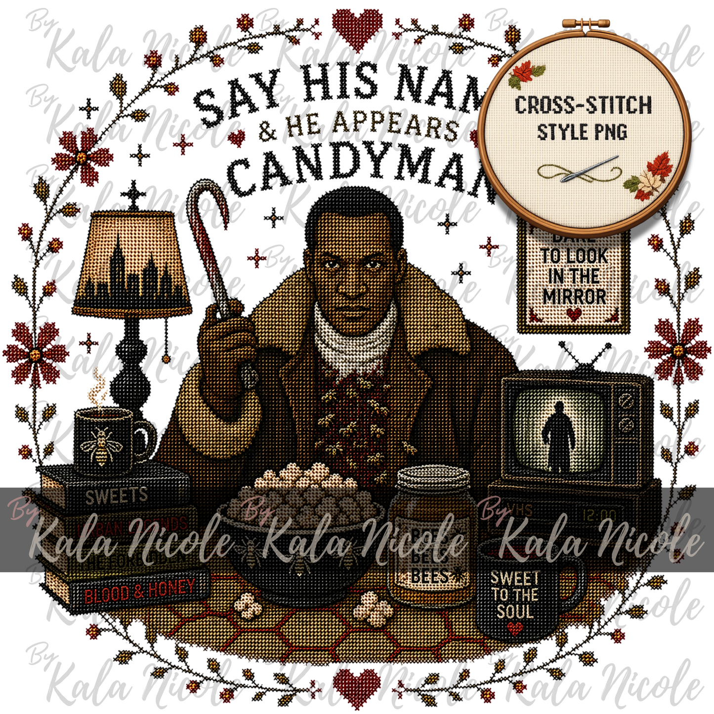 Horror Movie Cross-Stitch PNG | Candyman