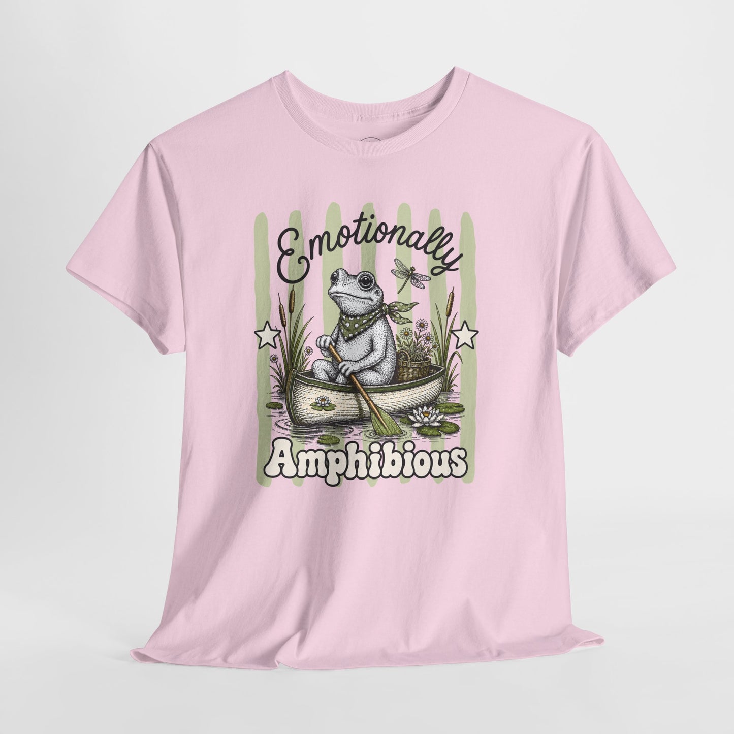 Emotionally Amphibious Retro Frog Graphic Tee