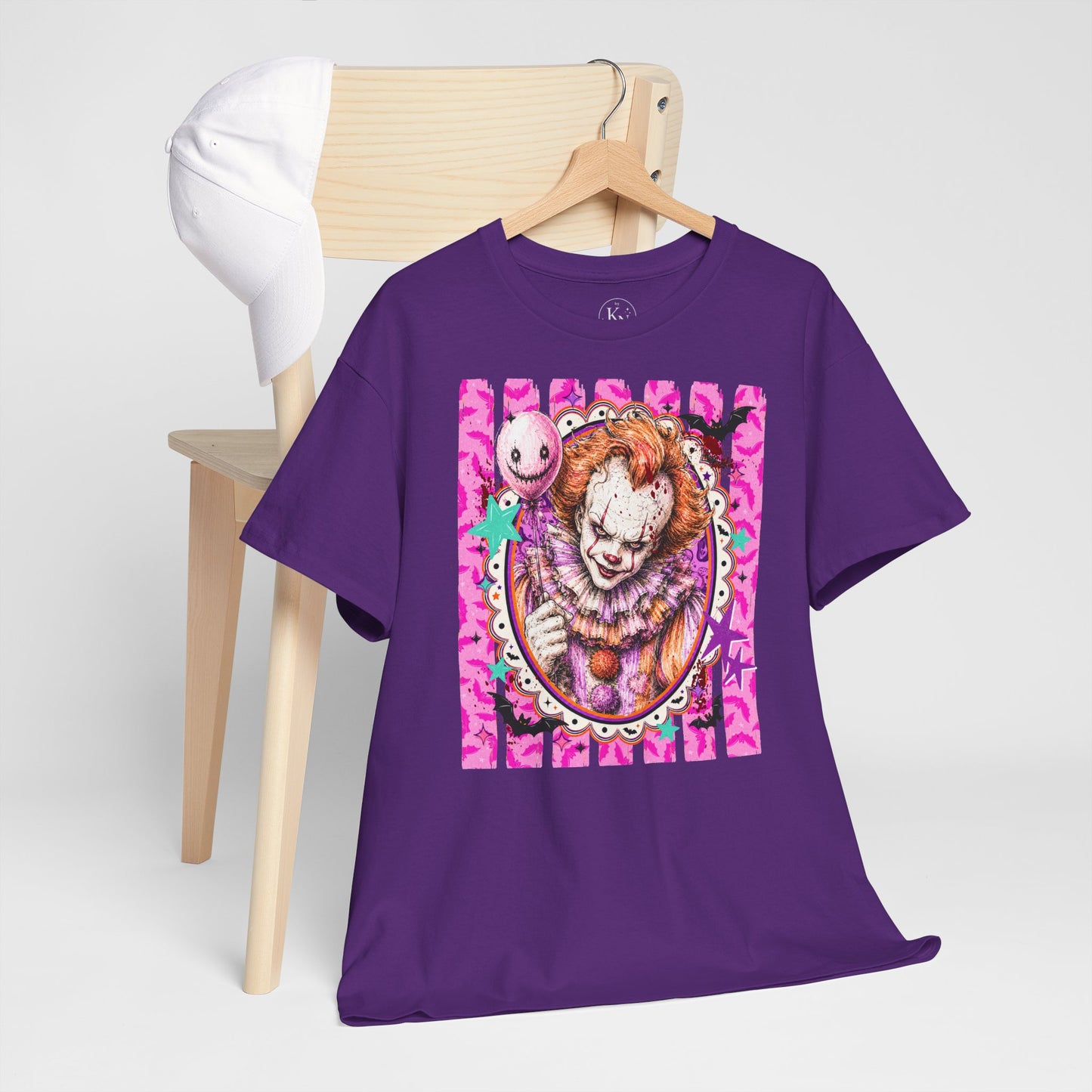 Pennywise Portrait Tee — Colorful Spooky Horror Shirt