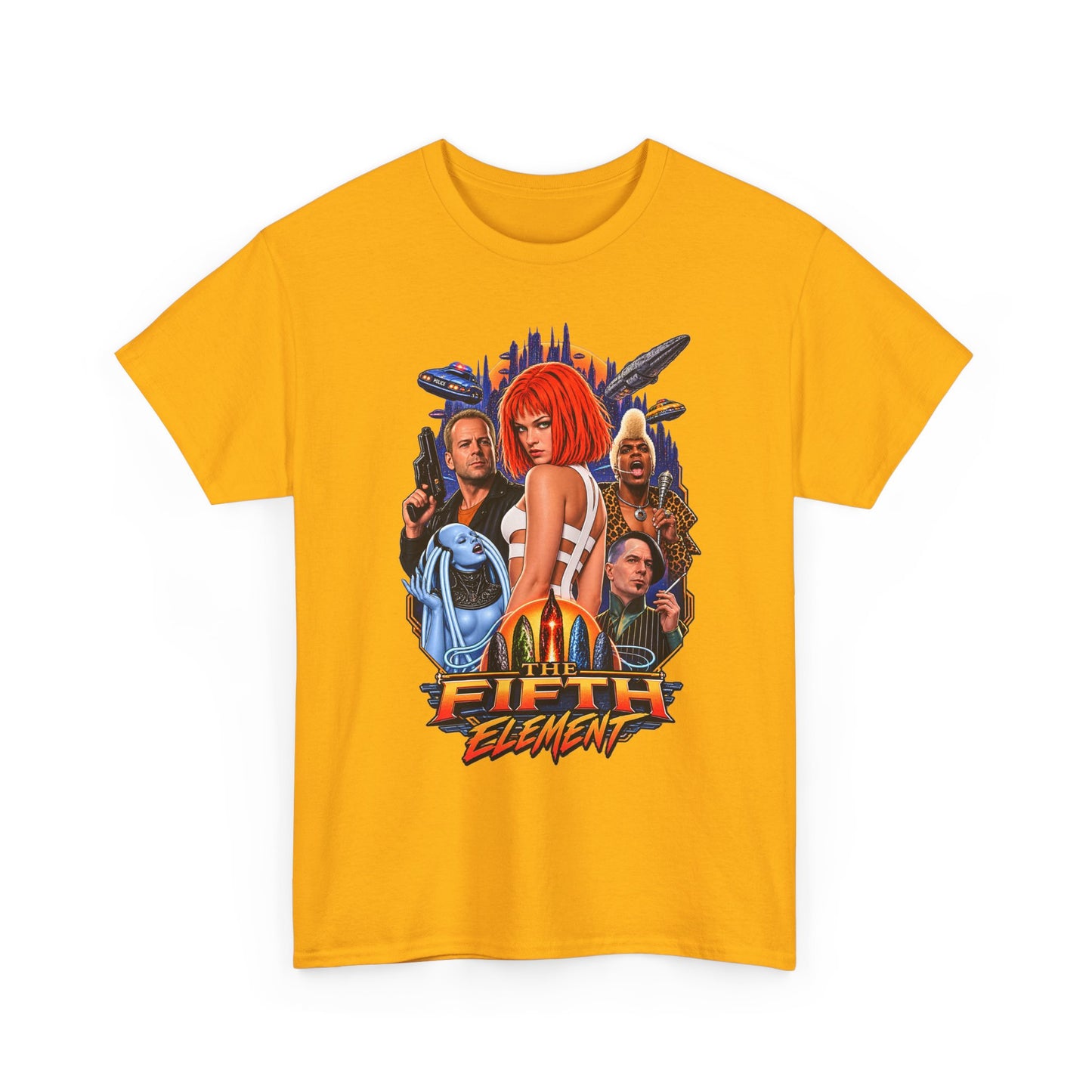 Retro Sci-Fi Character Collage Graphic Tee
