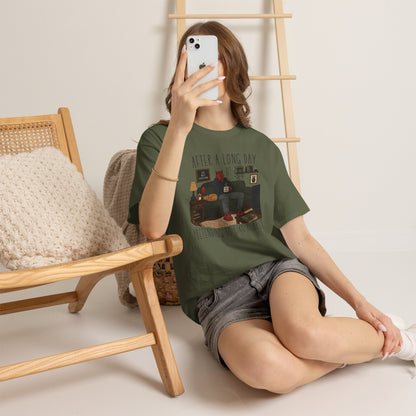 Introvert Humor T-Shirt — "After a Long Day of Pretending to Like People" Graphic Tee