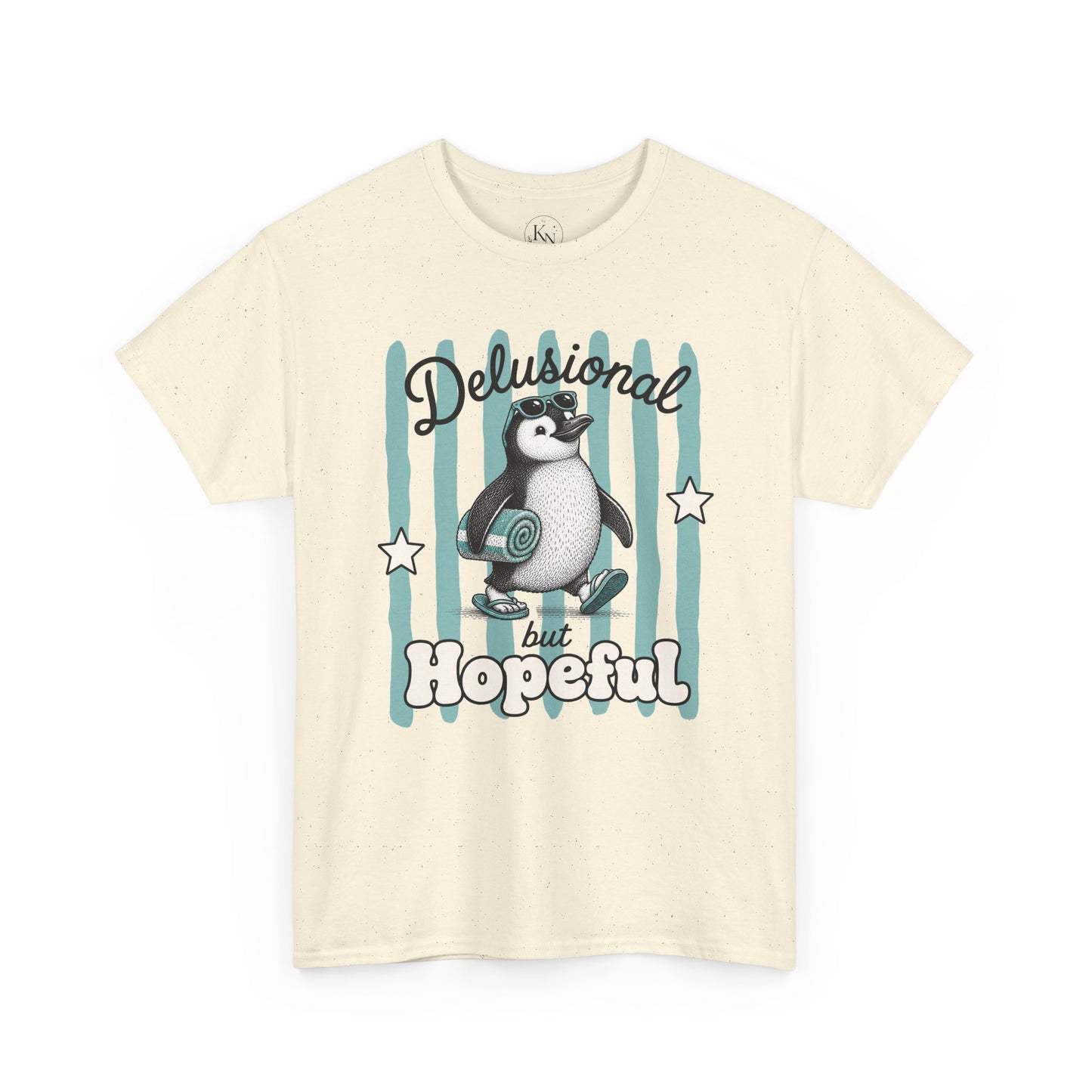 Delusional But Hopeful Retro Penguin Graphic Tee
