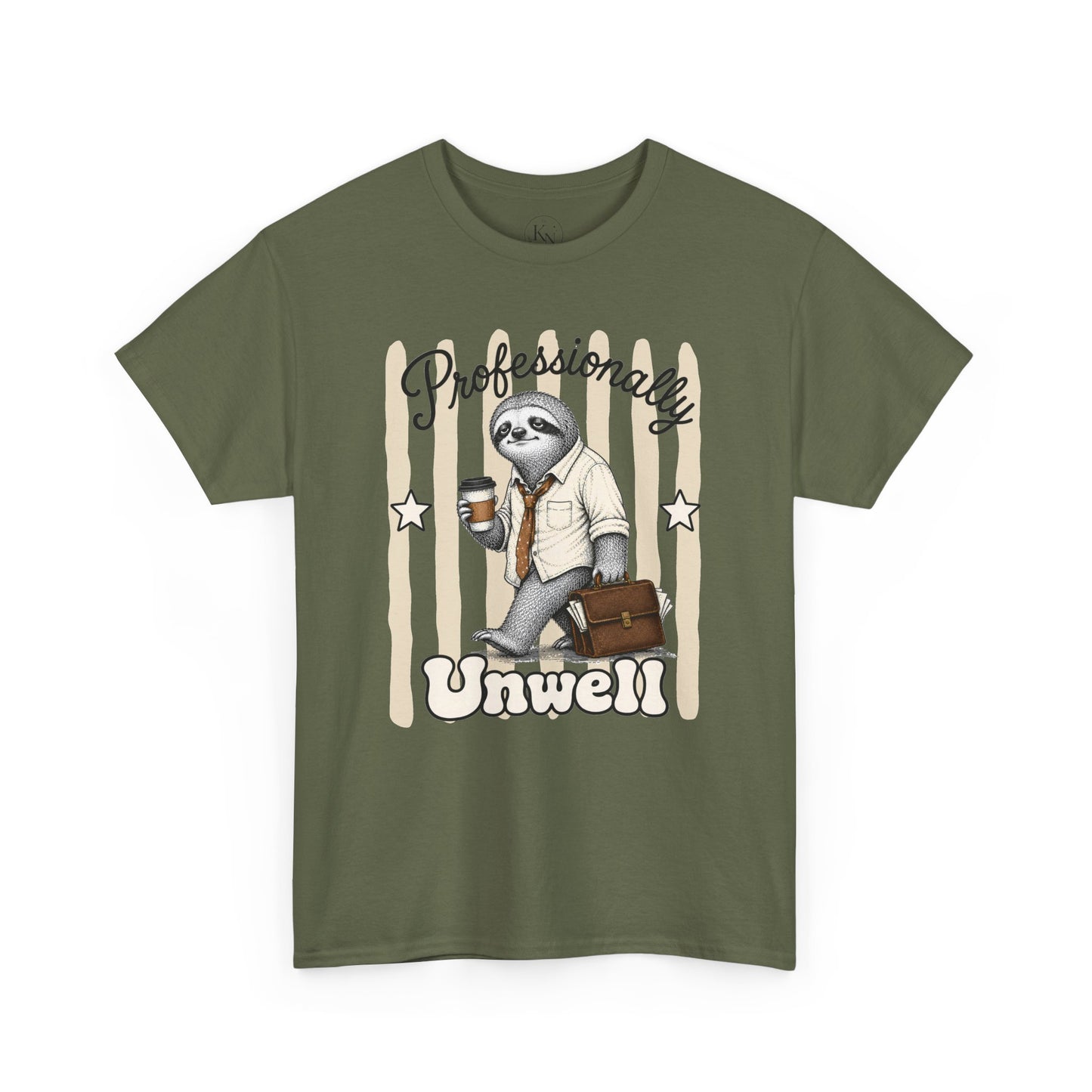 Professionally Unwell Retro Sloth Graphic Tee