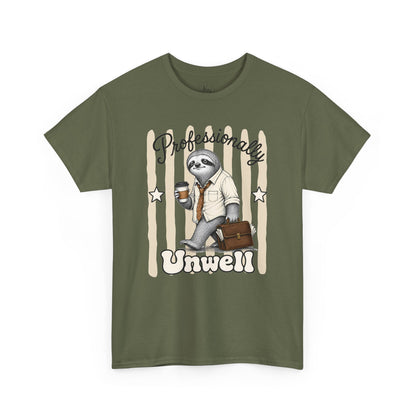 Professionally Unwell Retro Sloth Graphic Tee