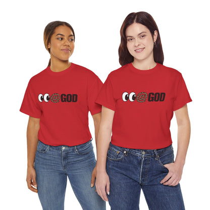 Look At God Leopard Print Graphic Tee