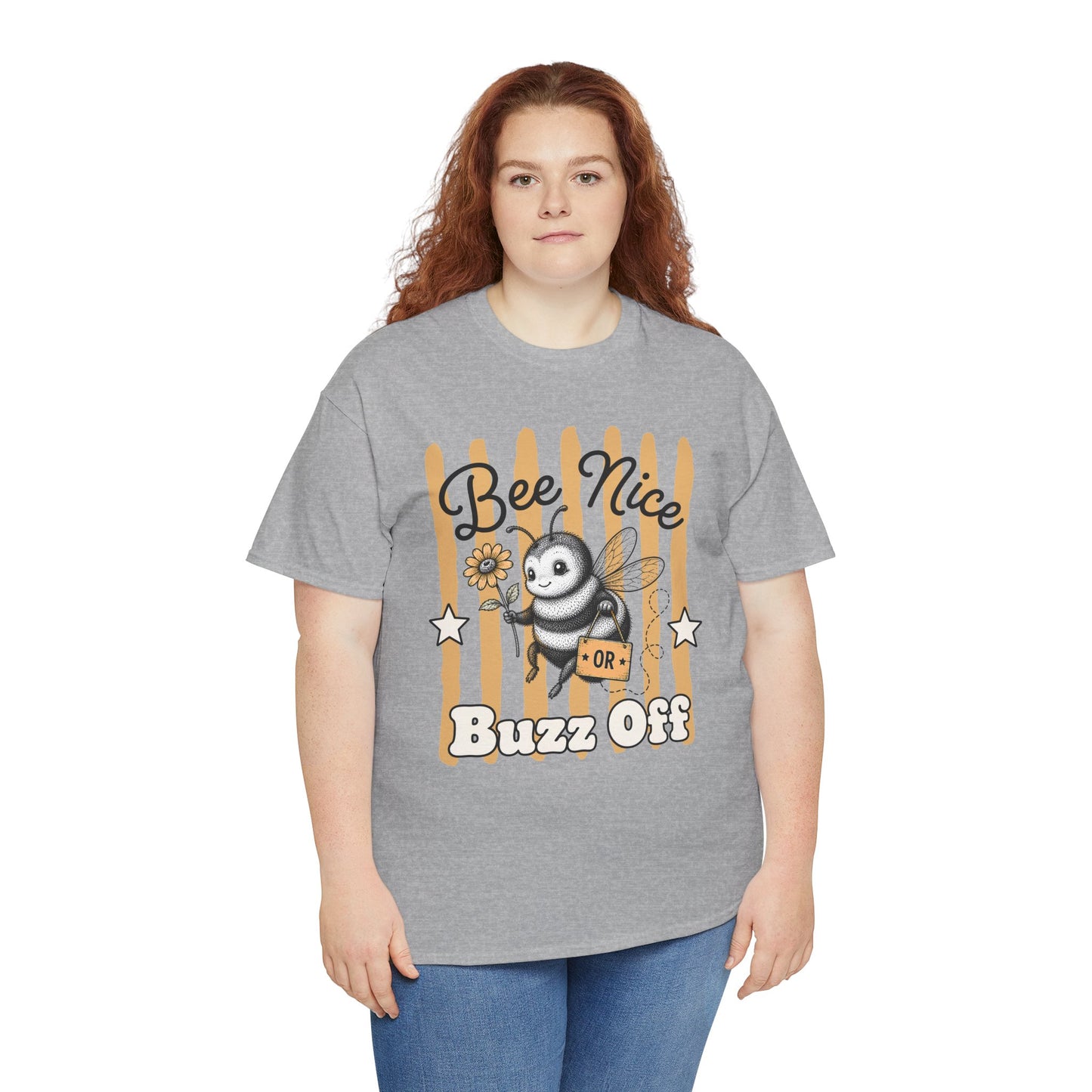 Bee Nice or Buzz Off Retro Bee Graphic Tee