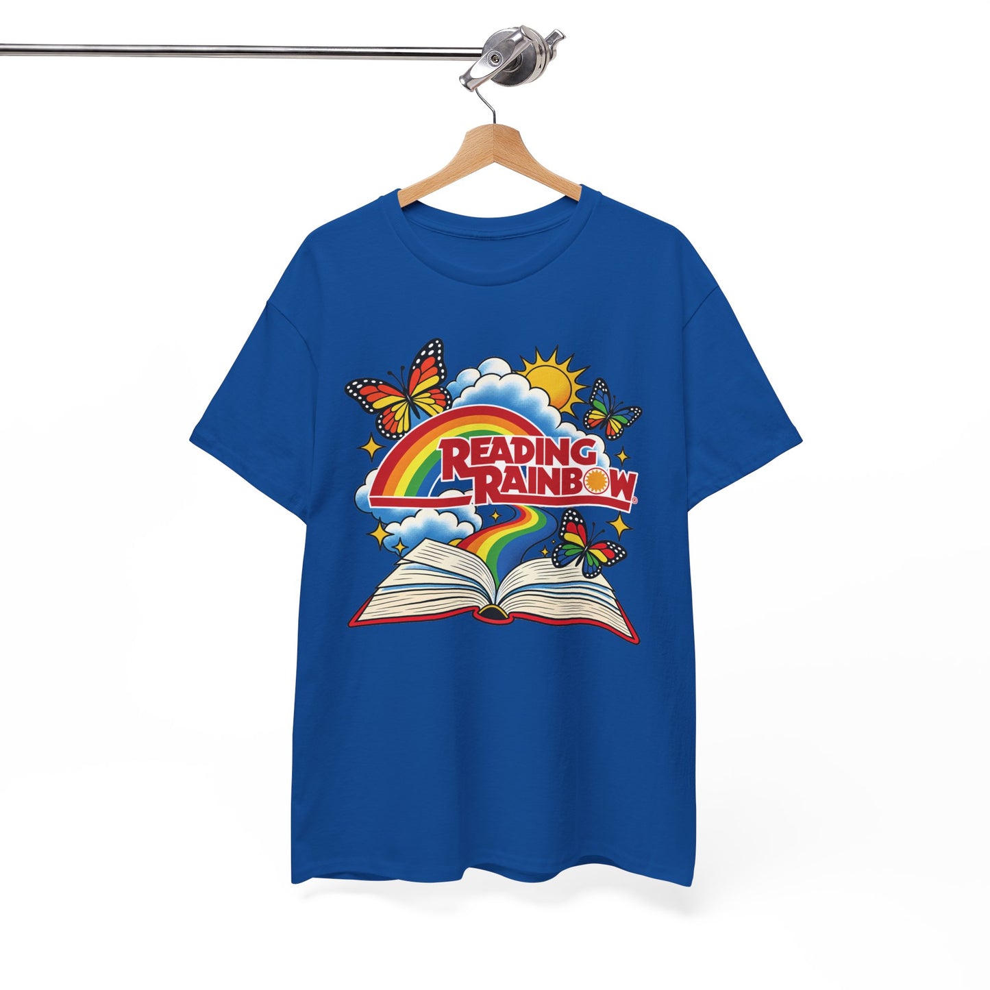 Rainbow & Butterflies Retro Book Graphic Tee