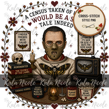 Horror Movie Cross-Stitch PNG | Hannibal