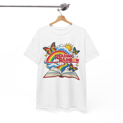 Rainbow & Butterflies Retro Book Graphic Tee