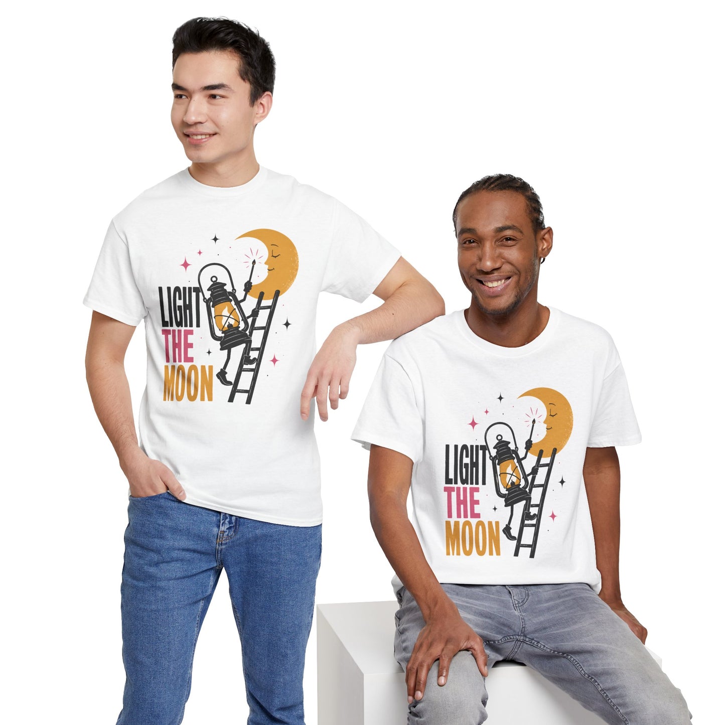 Light the Moon Pop Art Tee — Lantern Lighting the Moon Graphic Tee
