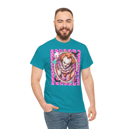 Pennywise Portrait Tee — Colorful Spooky Horror Shirt