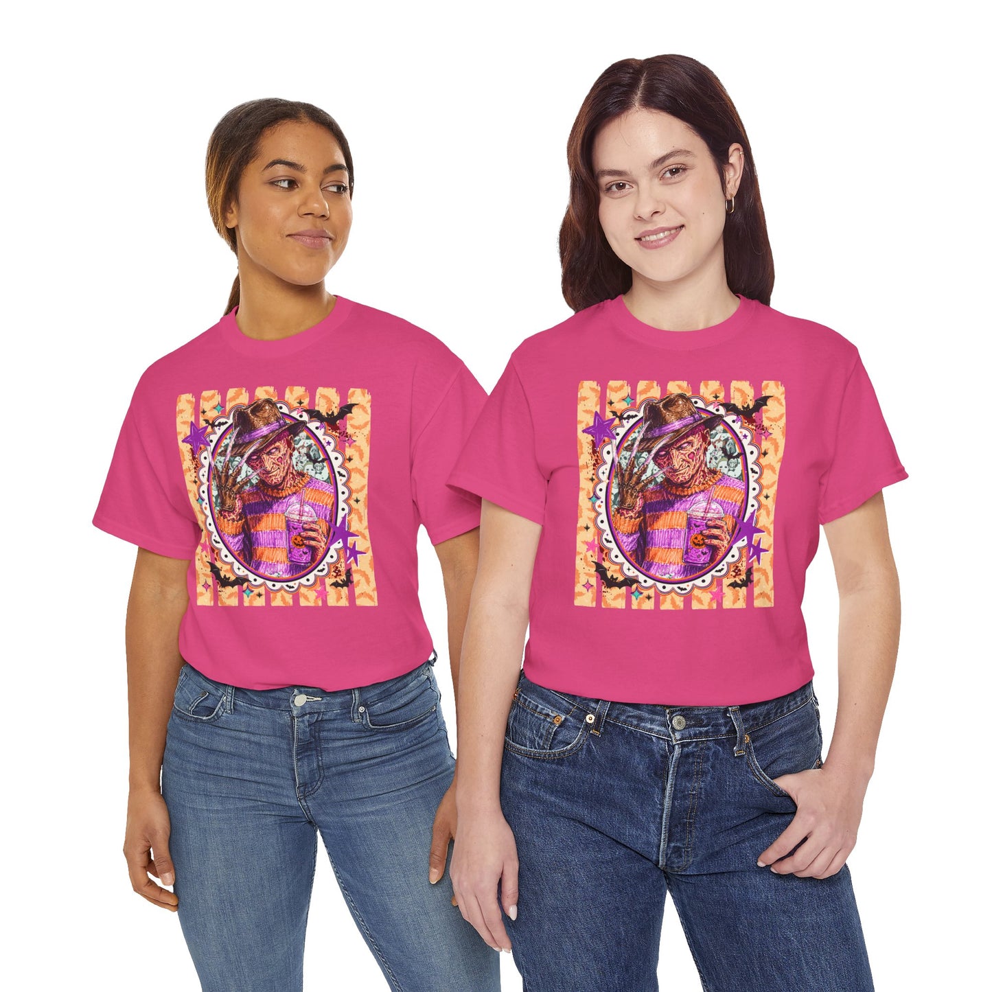 Freddy Krueger Portrait Tee — Colorful Spooky Horror Shirt