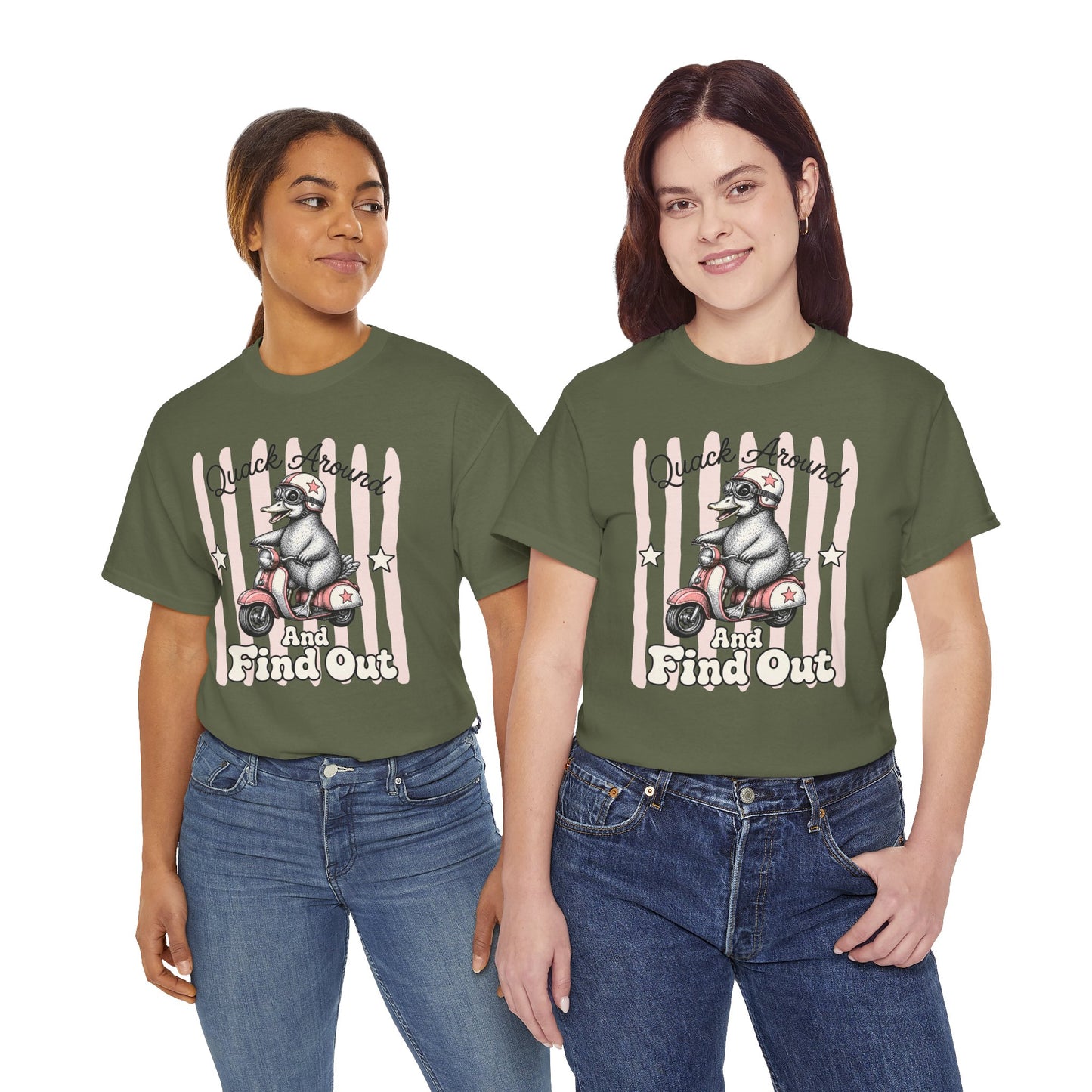 Quack Around and Find Out Retro Duck Graphic Tee