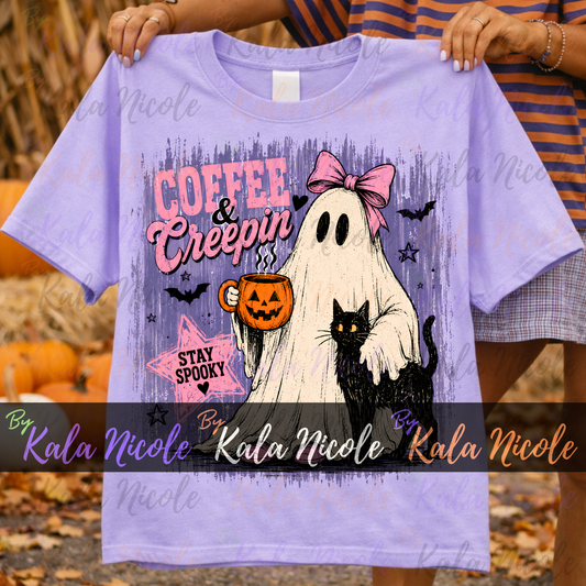 Coffee and Creepin' Ghost PNG