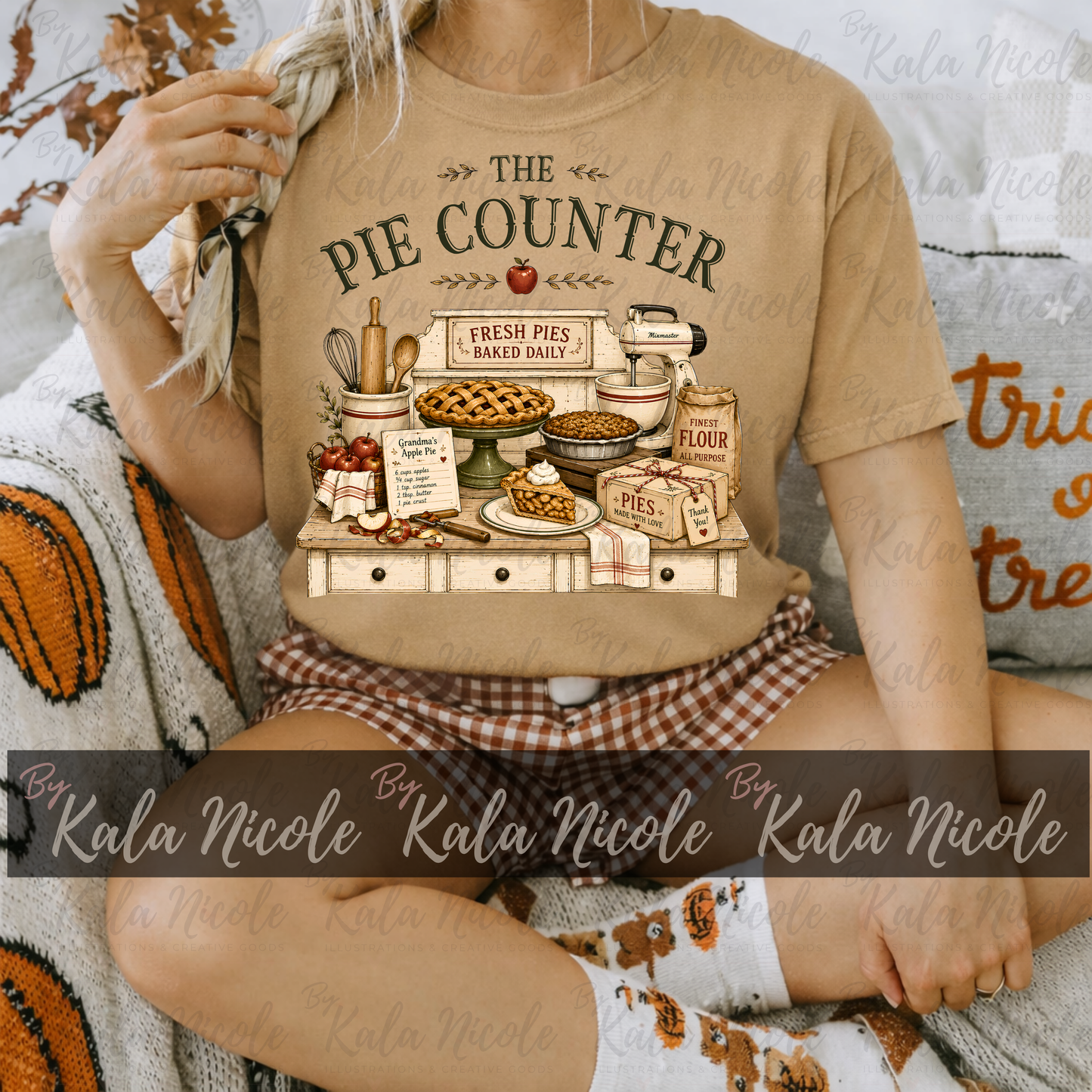 The Pie Counter PNG | Baker PNG | Vintage Country Fall Clipart (Digital Download)