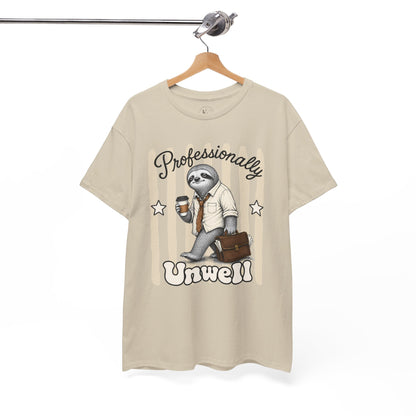 Professionally Unwell Retro Sloth Graphic Tee