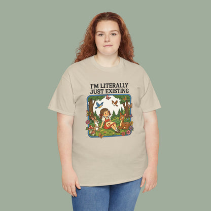 I'm Literally Just Existing Tee — Vintage Nature Graphic T-Shirt