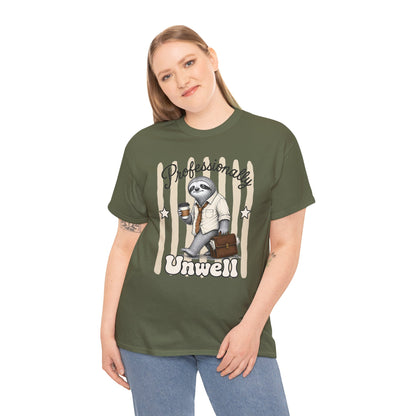 Professionally Unwell Retro Sloth Graphic Tee